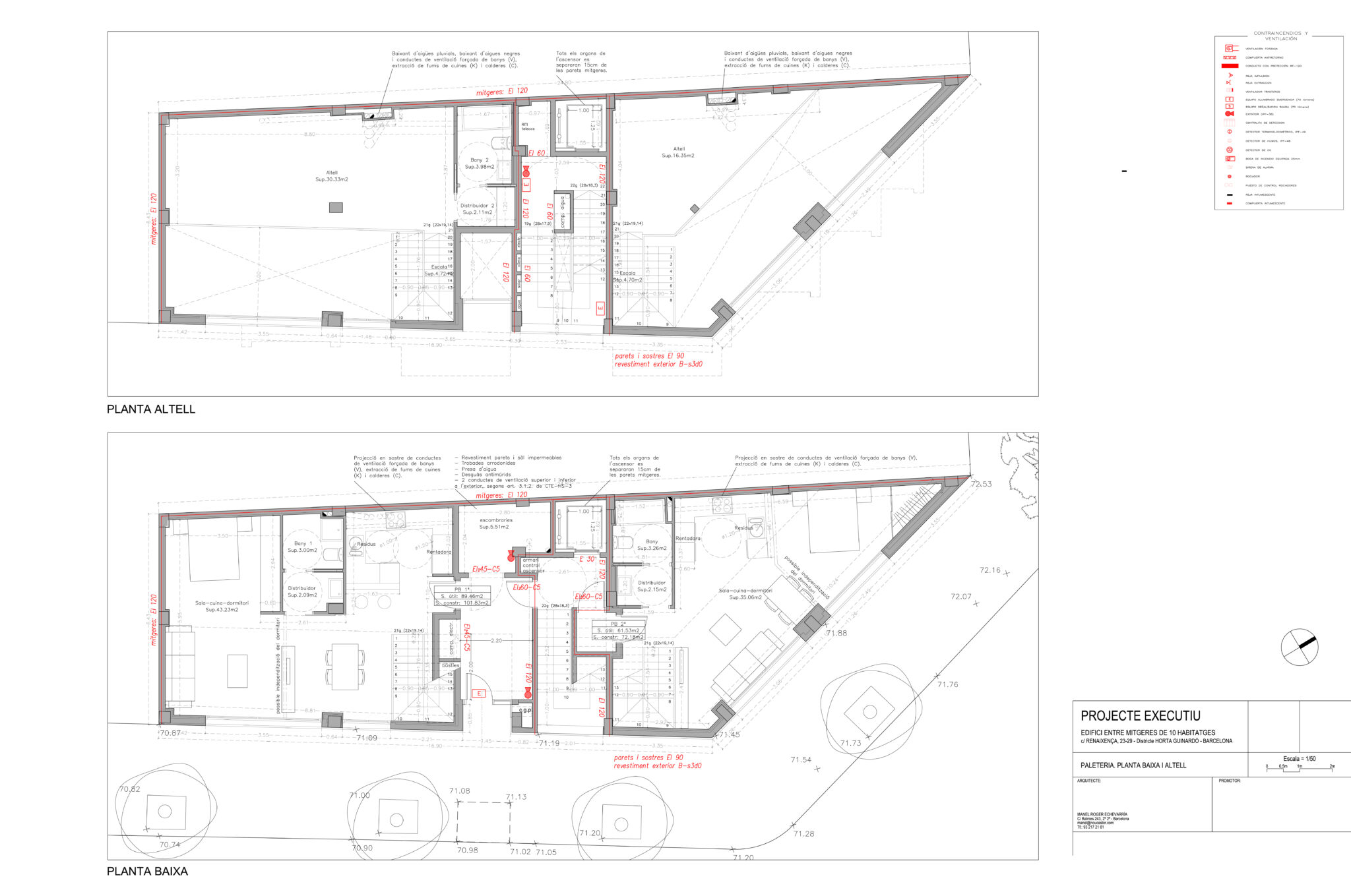 Plano-Planta Altillo y Planta baja