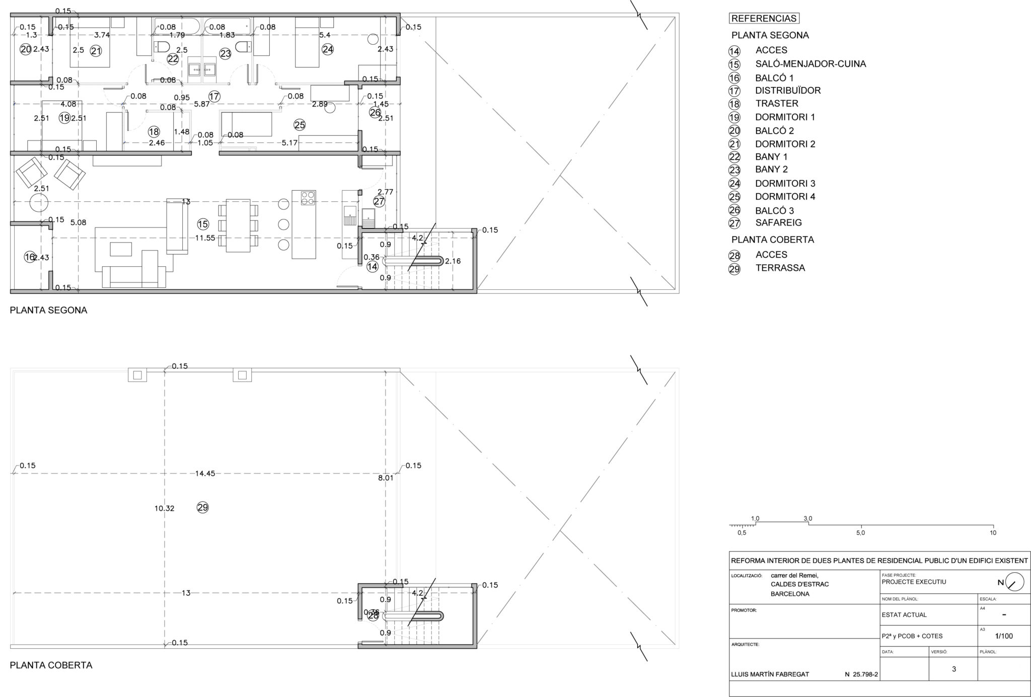 Planta 2º y Cubierta-Estado Original