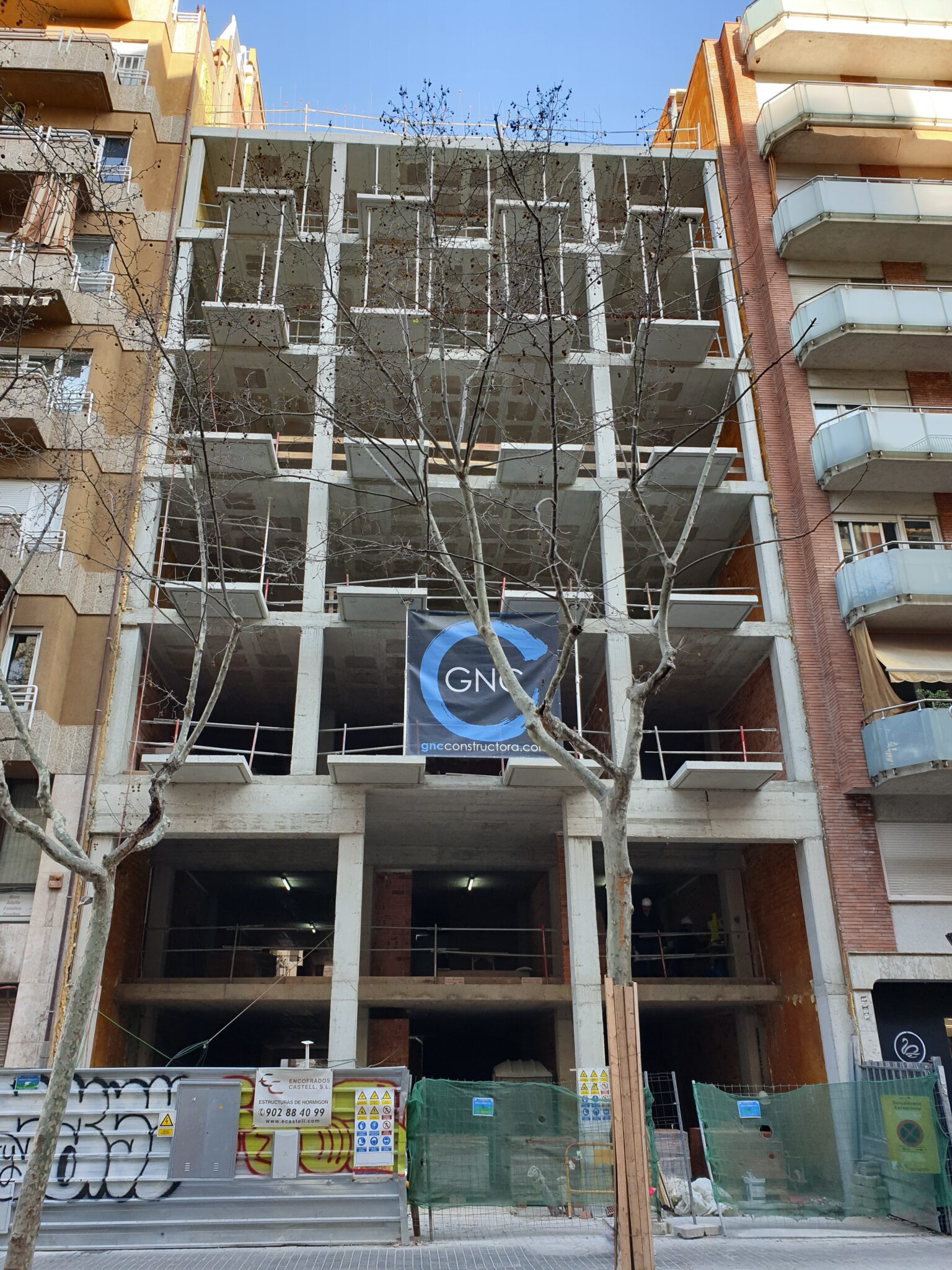 Obra sobre carrer de Valencia