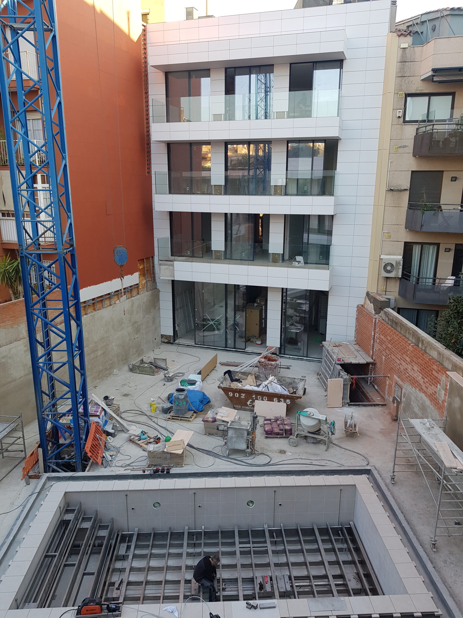 Obra sobre carrer Mayor de Sarriá